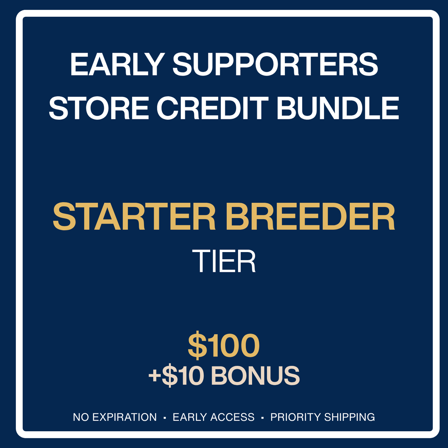 Early Supporter - In-Store Credit + Perks