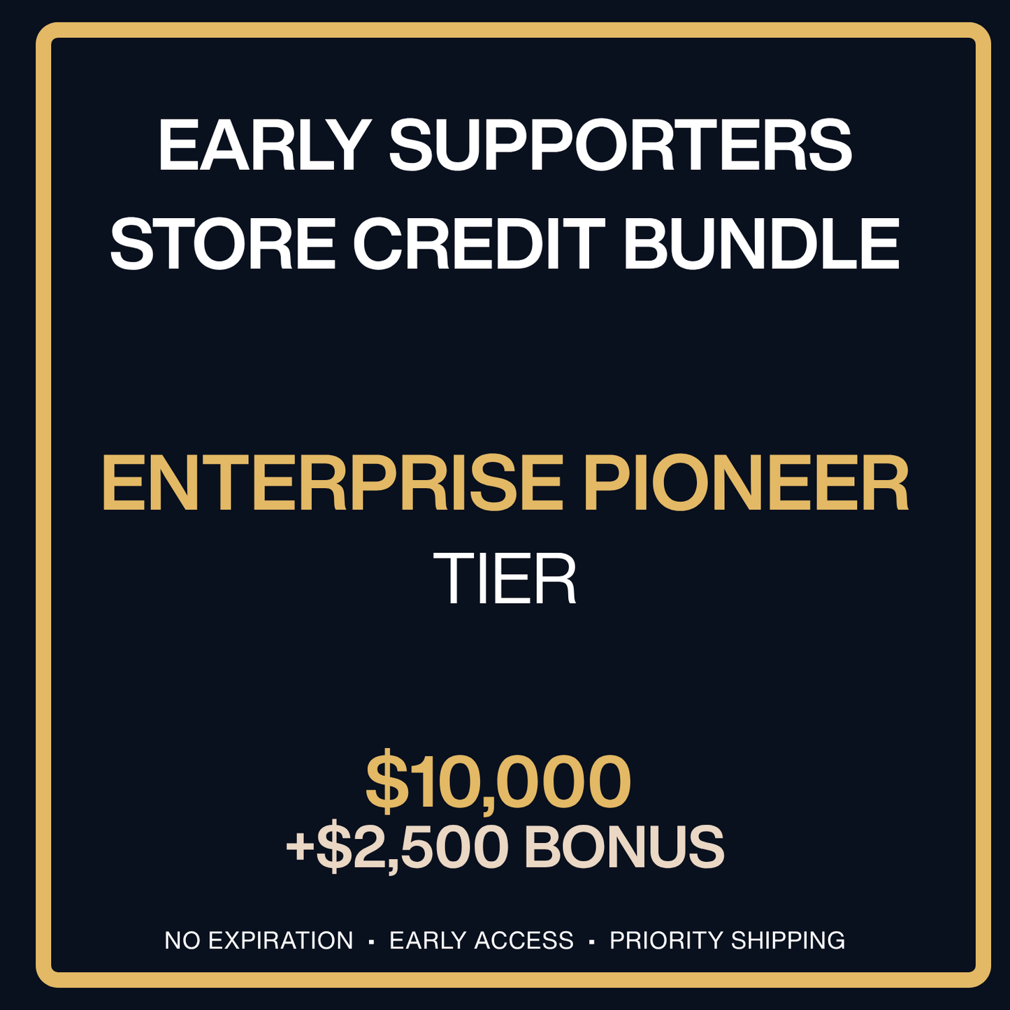 Early Supporter - In-Store Credit + Perks